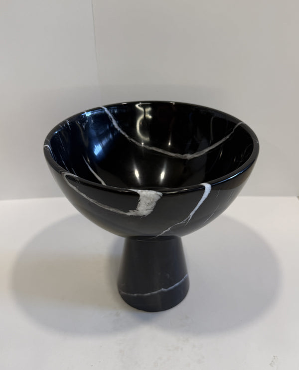 Handmade Marble Pedestal Footed Bowl — handmade natural marble & stone décor by Moonlit Marble
