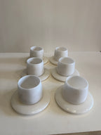 White Marble Turkish Coffee Cup Set of 12 — 12