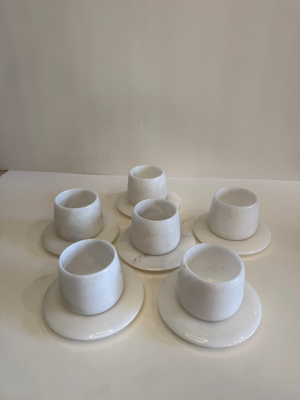 White Marble Turkish Coffee Cup Set of 12 — 2