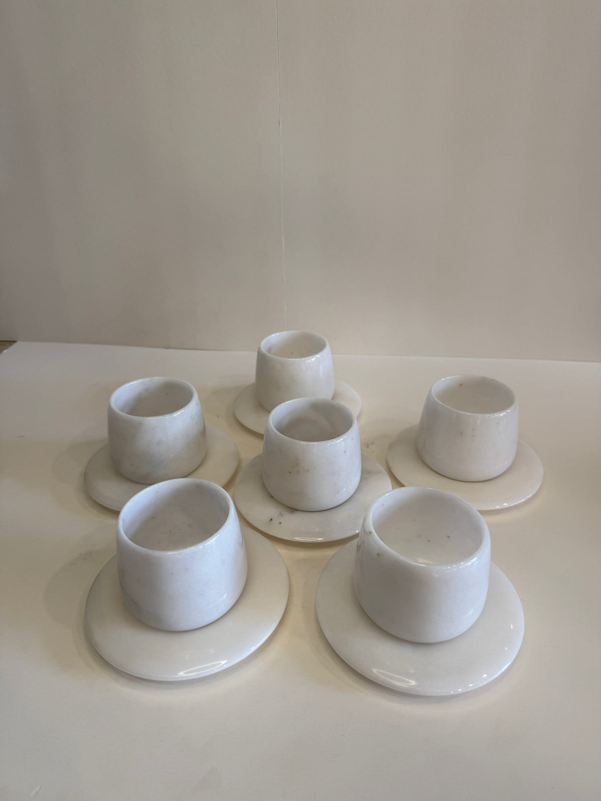 White Marble Turkish Coffee Cup Set of 12 — 2