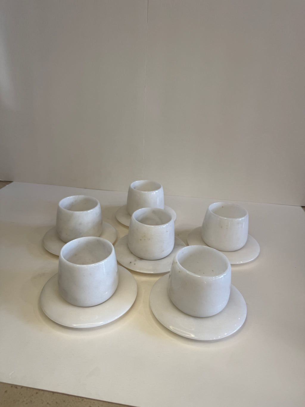 White Marble Turkish Coffee Cup Set of 12 — 3