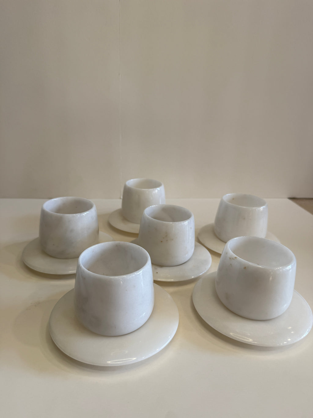 White Marble Turkish Coffee Cup Set of 12 — 4