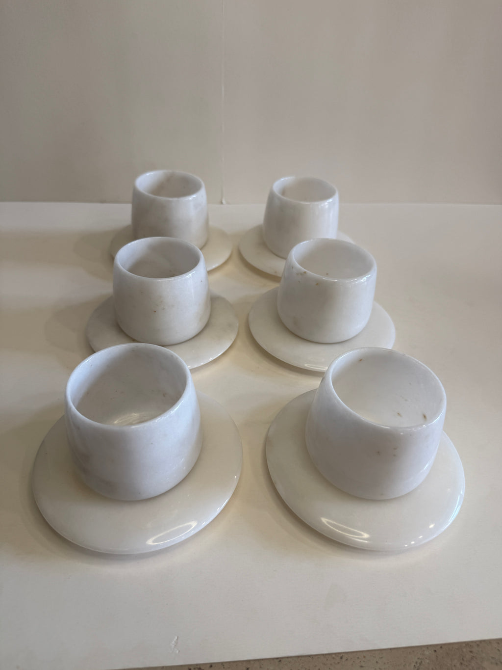 White Marble Turkish Coffee Cup Set of 12 — 7