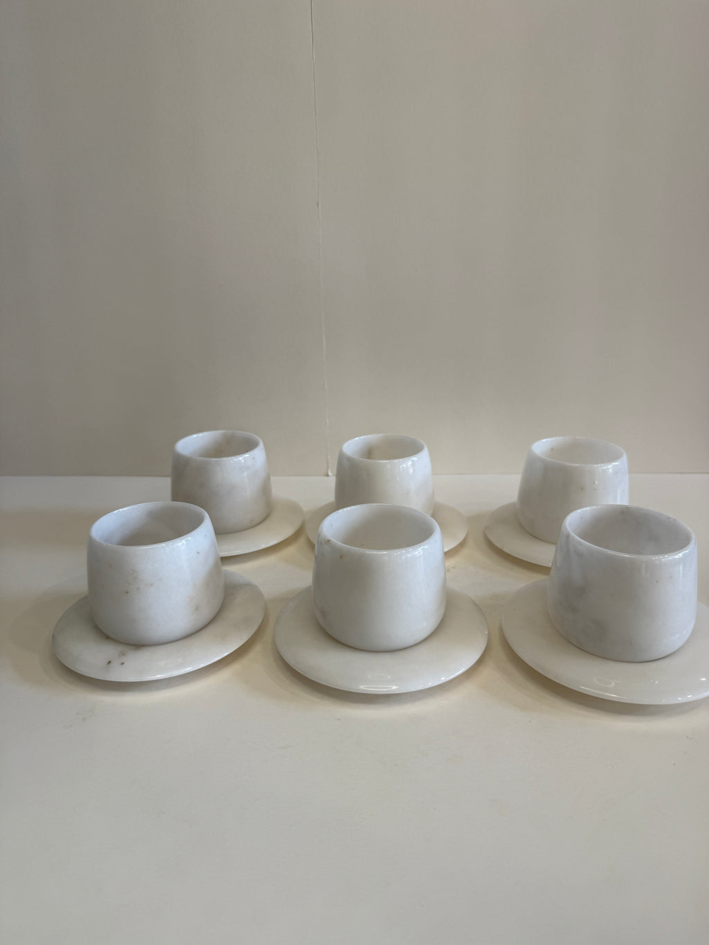 White Marble Turkish Coffee Cup Set of 12 — 8