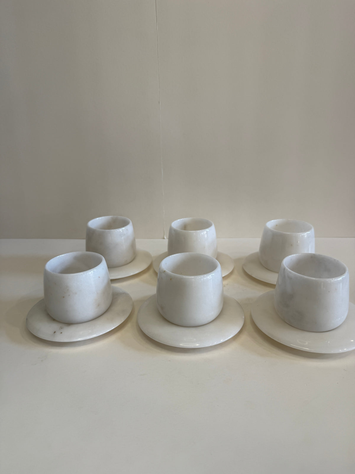 White Marble Turkish Coffee Cup Set of 12 — 8