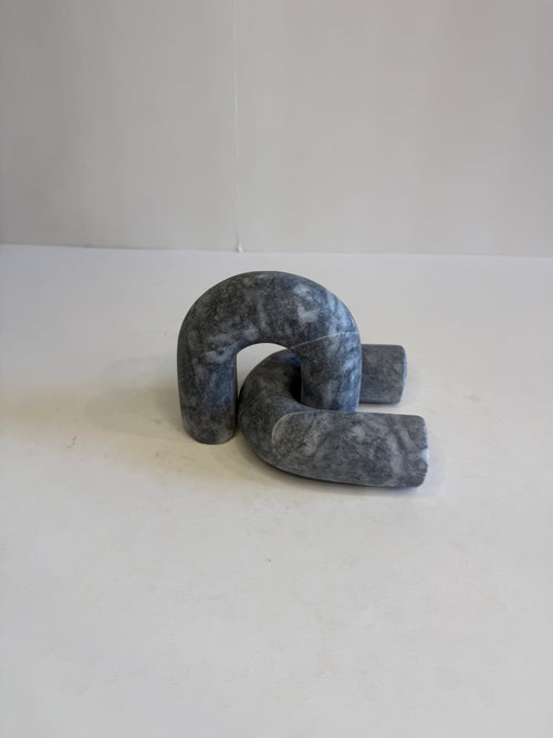 Grey Marble Knot Sculpture — 1