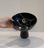 Handmade Marble Pedestal Footed Bowl — detail view 1
