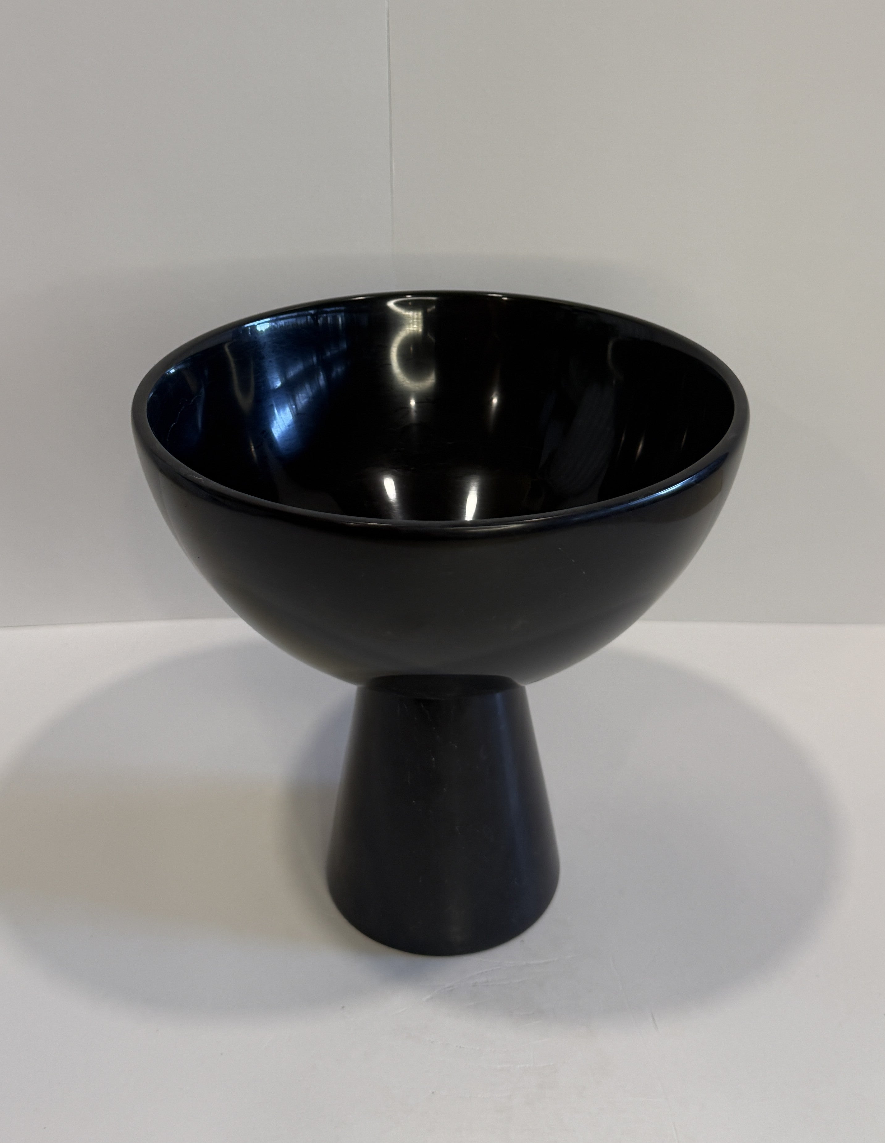 Handmade Marble Pedestal Footed Bowl — detail view 5