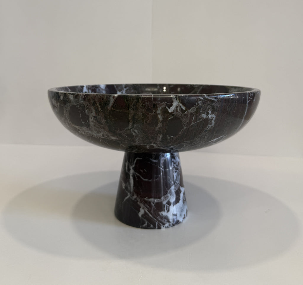 Handmade Marble Rounded Footed Bowl — detail view 10
