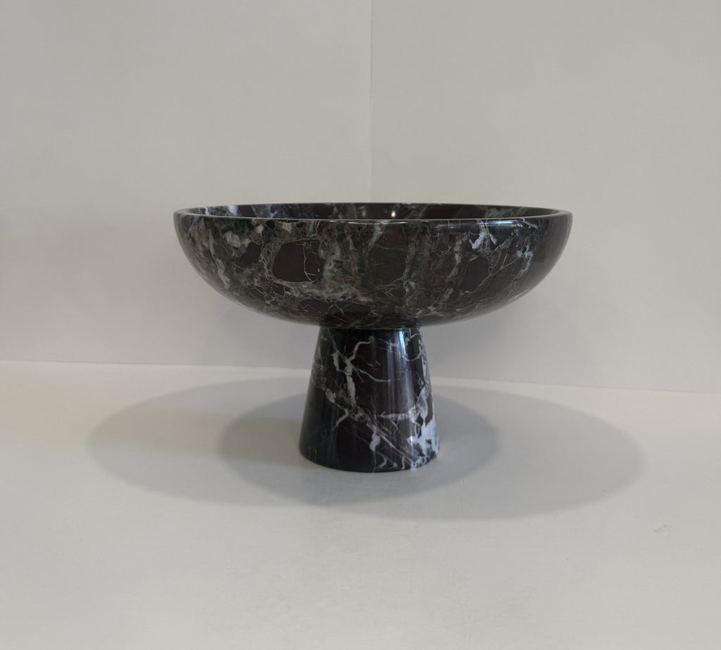 Handmade Marble Rounded Footed Bowl — detail view 11
