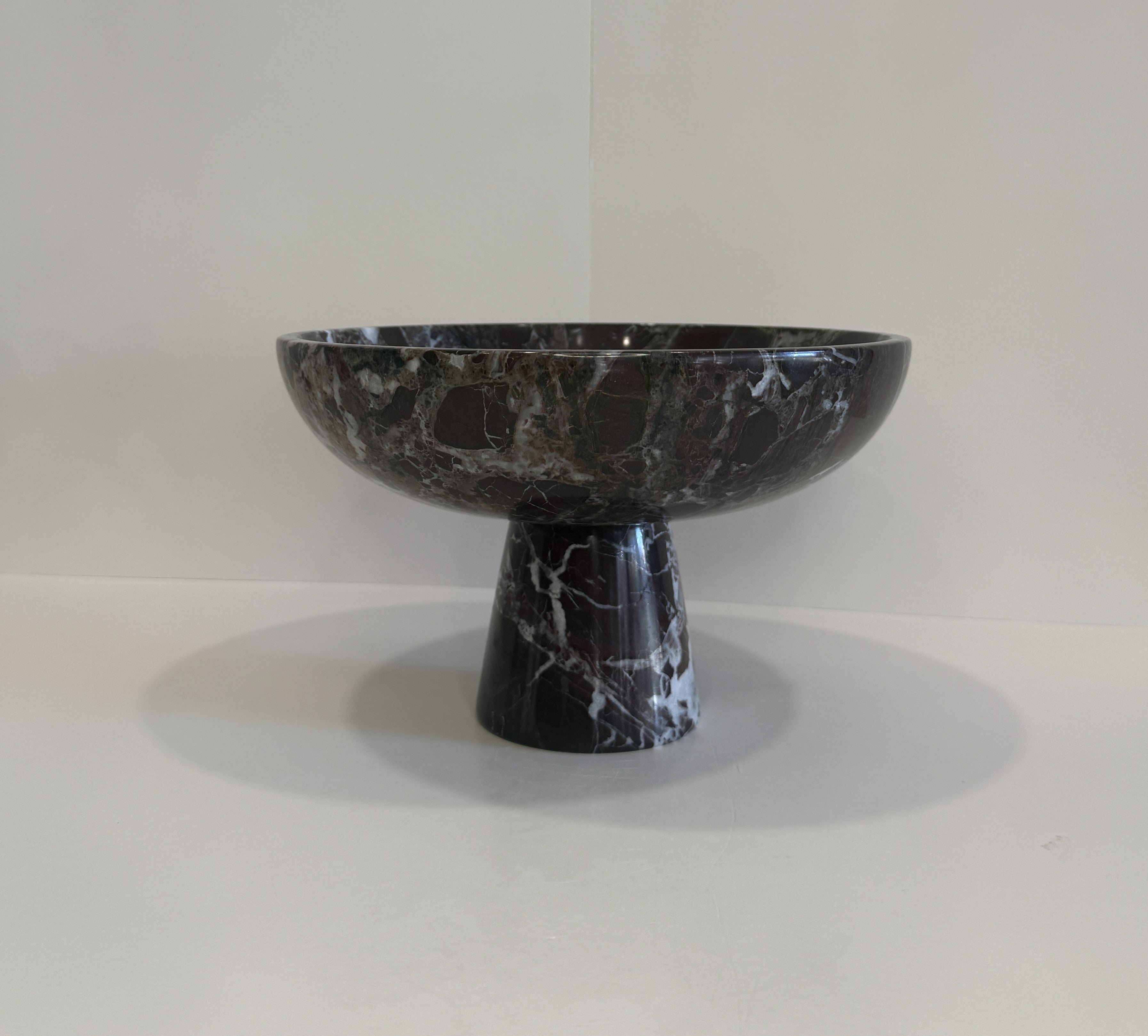 Handmade Marble Rounded Footed Bowl — detail view 11