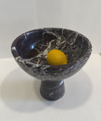 Handmade Marble Pedestal Footed Bowl — detail view 8