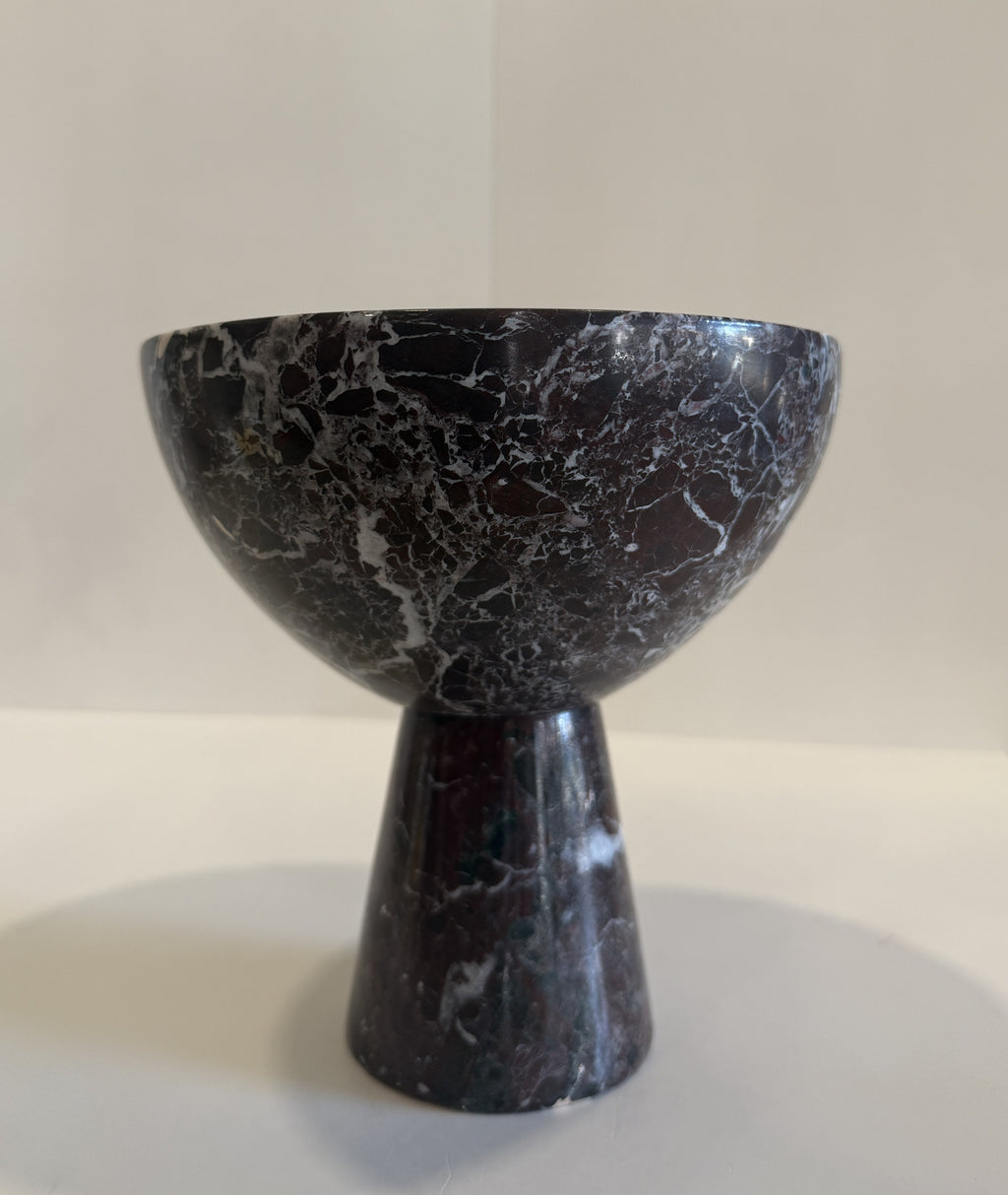 Handmade Marble Pedestal Footed Bowl — detail view 11