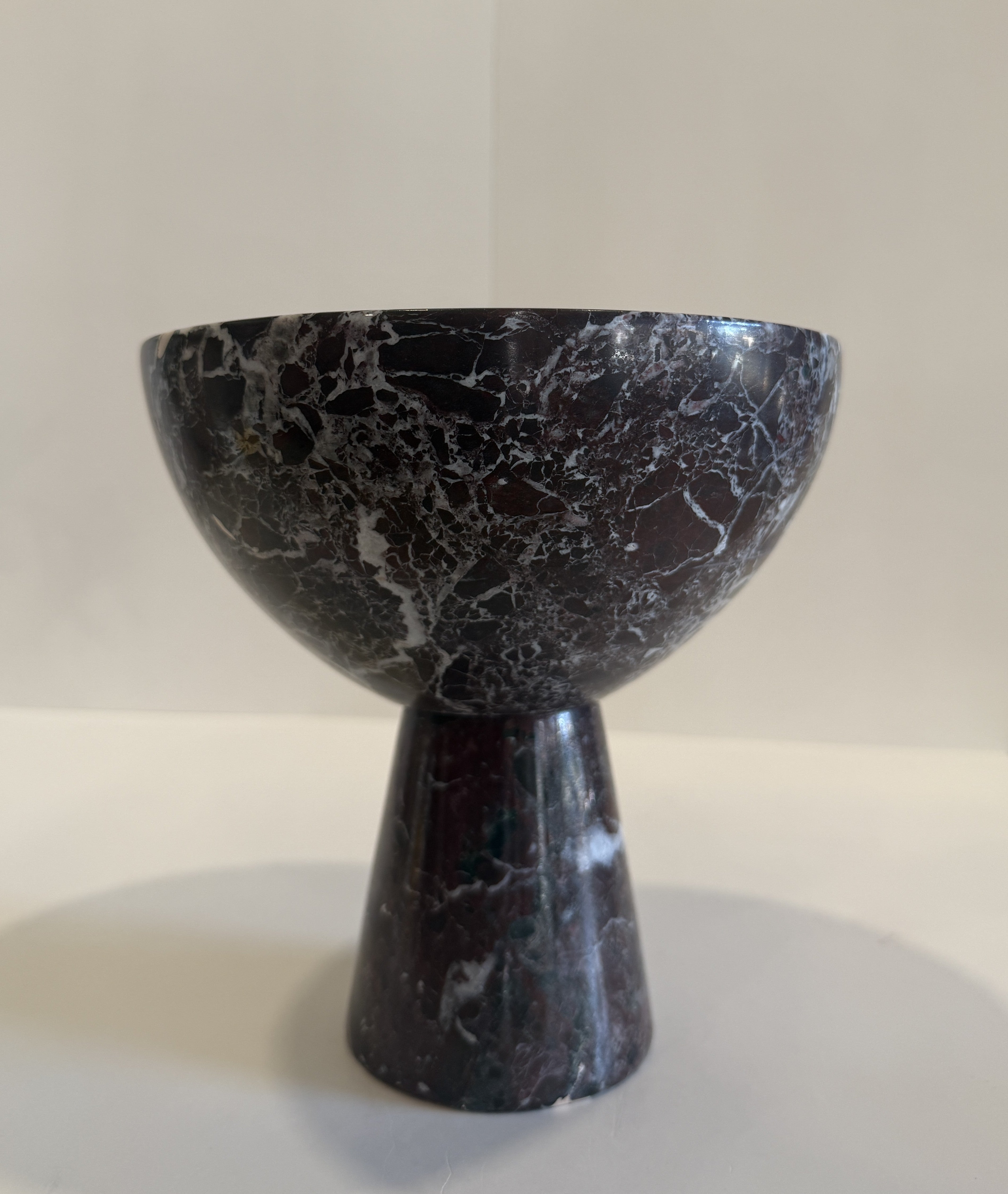 Handmade Marble Pedestal Footed Bowl — detail view 11
