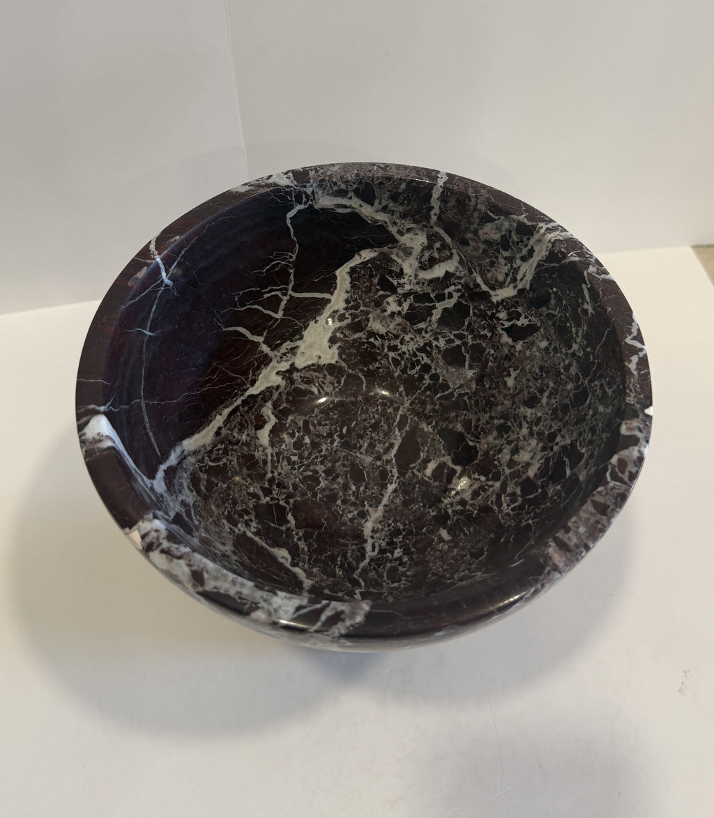 Handmade Marble Pedestal Footed Bowl — detail view 12