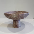 Handmade Marble Compote Footed Bowl — handmade natural marble & stone décor by Moonlit Marble