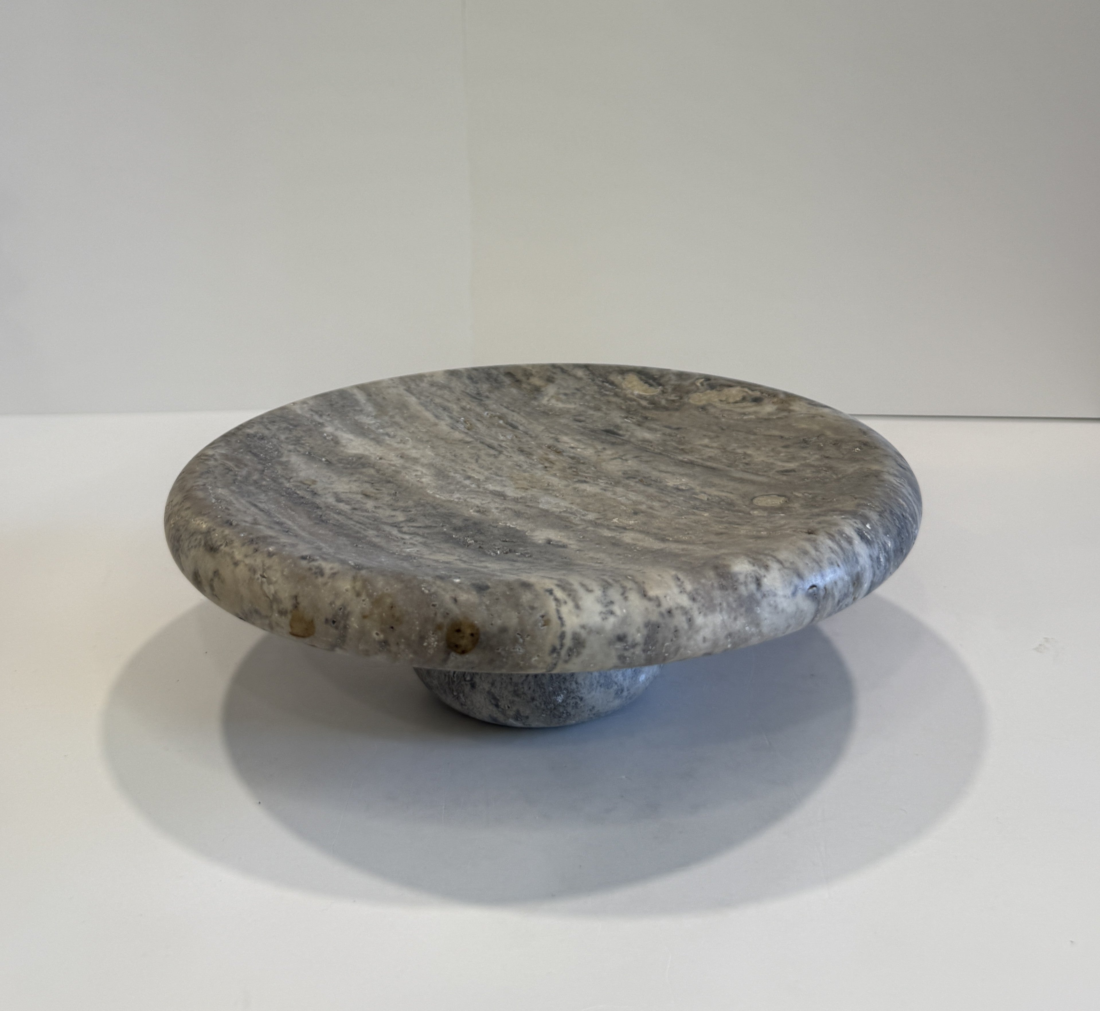 Handmade Marble Curved Footed Bowl — handmade natural marble & stone décor by Moonlit Marble