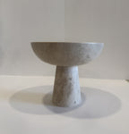 Travertine Sculptural Footed Bowl — detail view 2