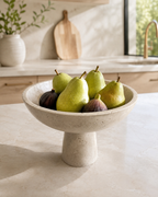 Travertine Sculptural Footed Bowl — detail view 6