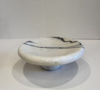 Handmade Marble Curved Footed Bowl — detail view 6