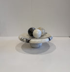 Handmade Marble Curved Footed Bowl — detail view 7