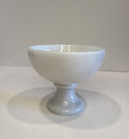White Marble Rounded Footed Bowl — handmade natural marble & stone décor by Moonlit Marble