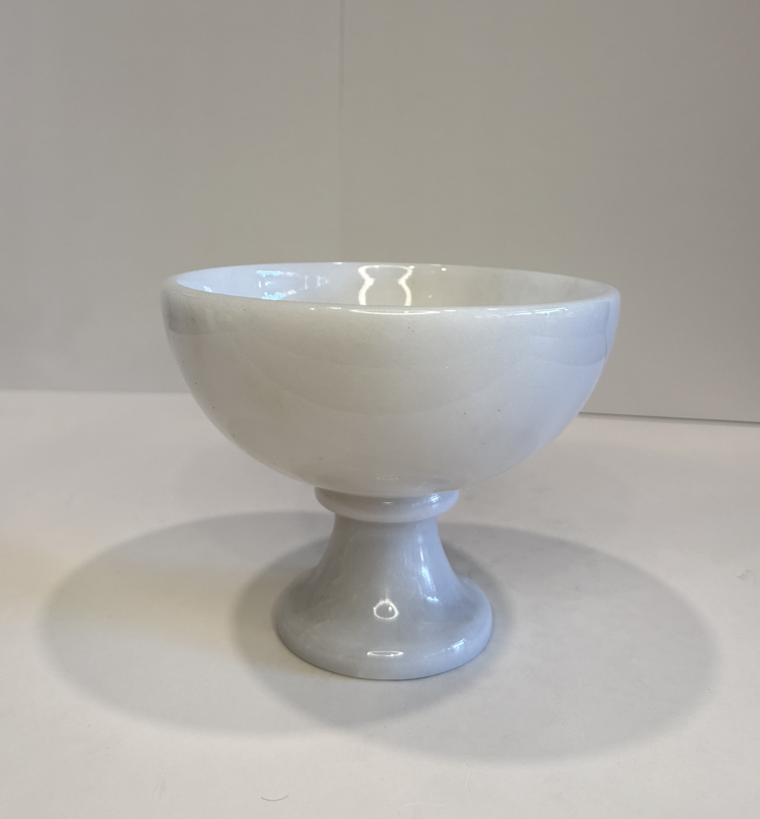 White Marble Rounded Footed Bowl — handmade natural marble & stone décor by Moonlit Marble