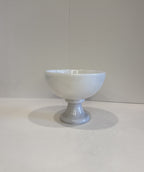 White Marble Rounded Footed Bowl — detail view 1