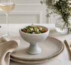 White Marble Rounded Footed Bowl — detail view 5