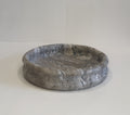 Silver Travertine Trinket Plate — handmade natural marble & stone décor by Moonlit Marble