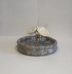 Silver Travertine Trinket Plate — detail view 1