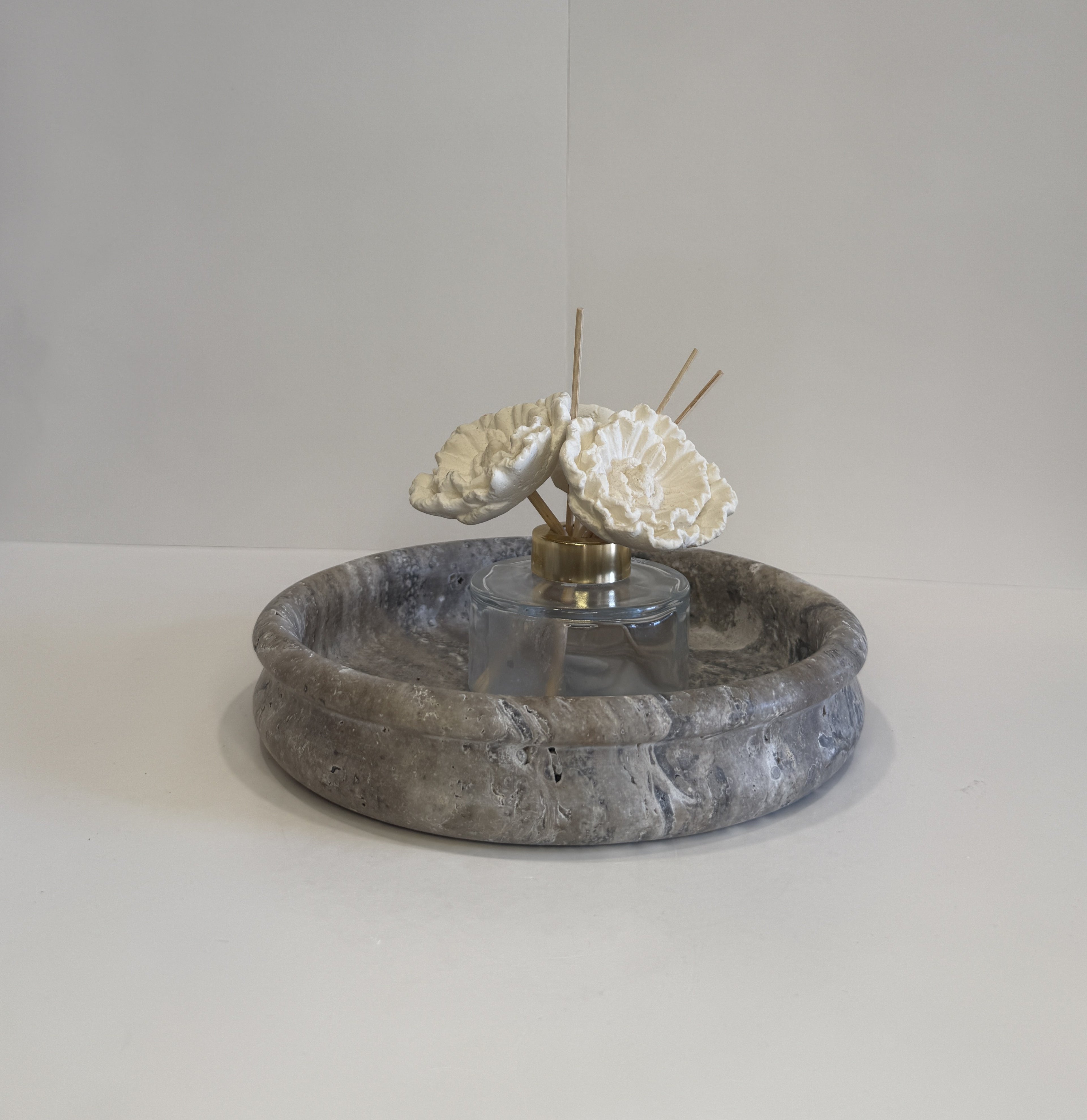 Silver Travertine Trinket Plate — detail view 1