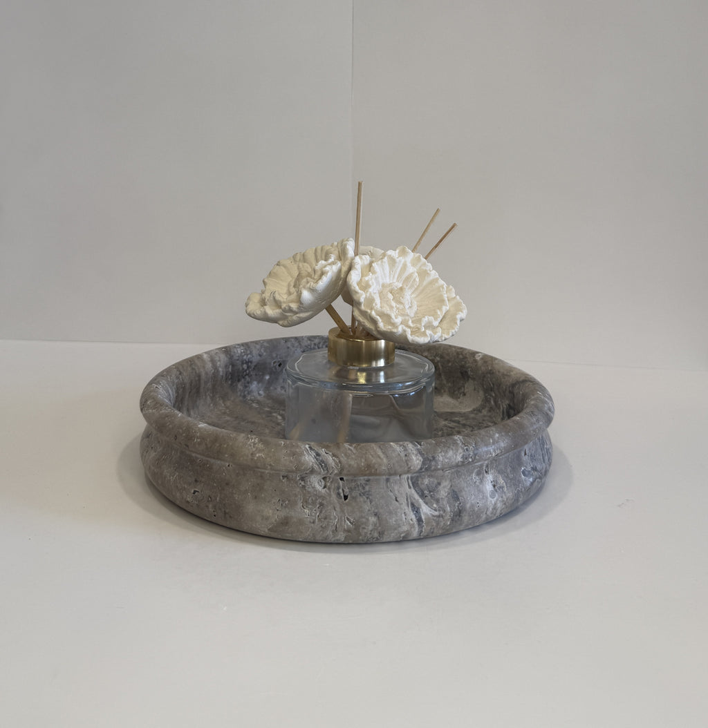 Silver Travertine Trinket Plate — detail view 5