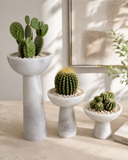 White Marble Plant Stand — Set of 3 — detail view 11