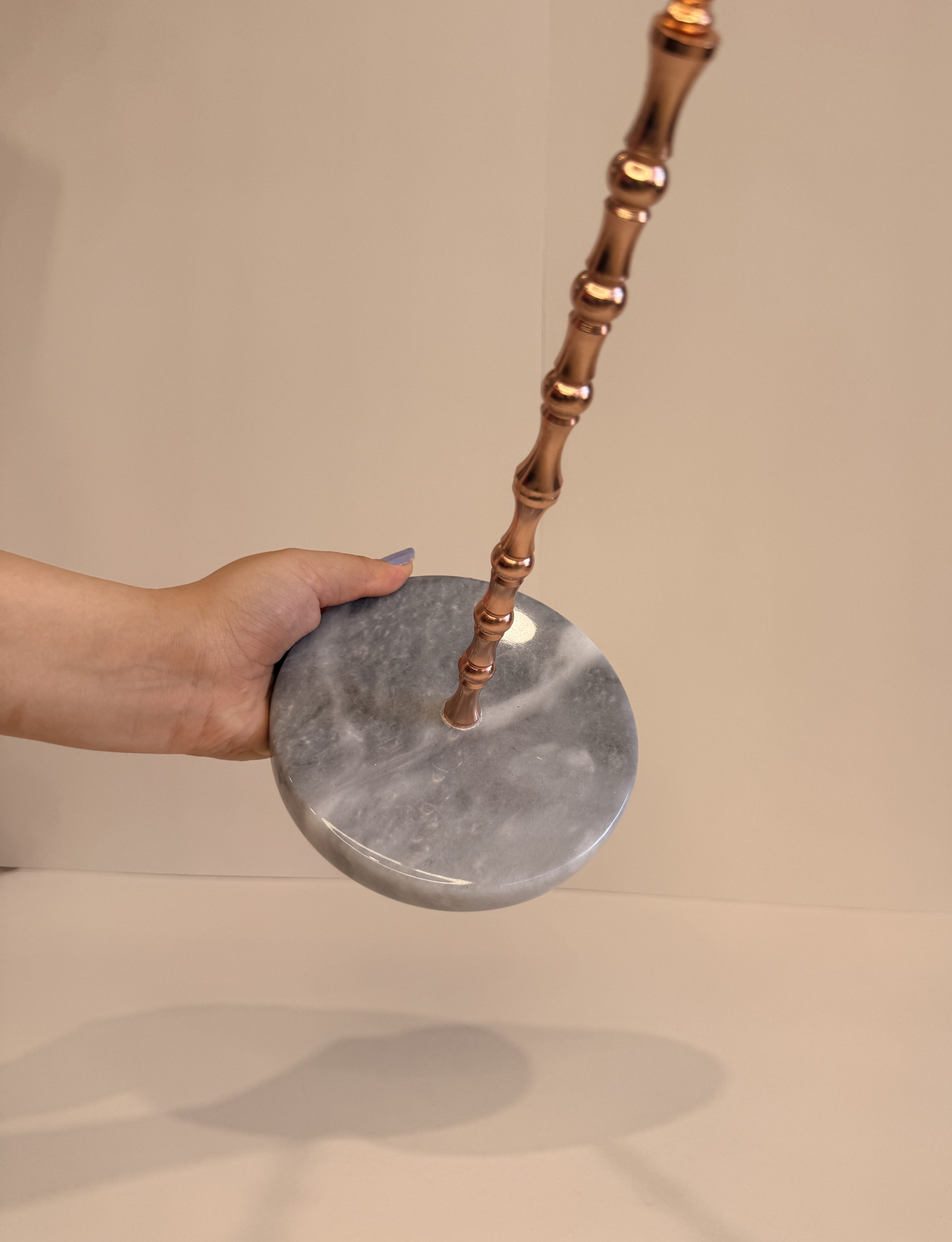 Grey Marble Countertop Paper Towel Holder — detail view 3