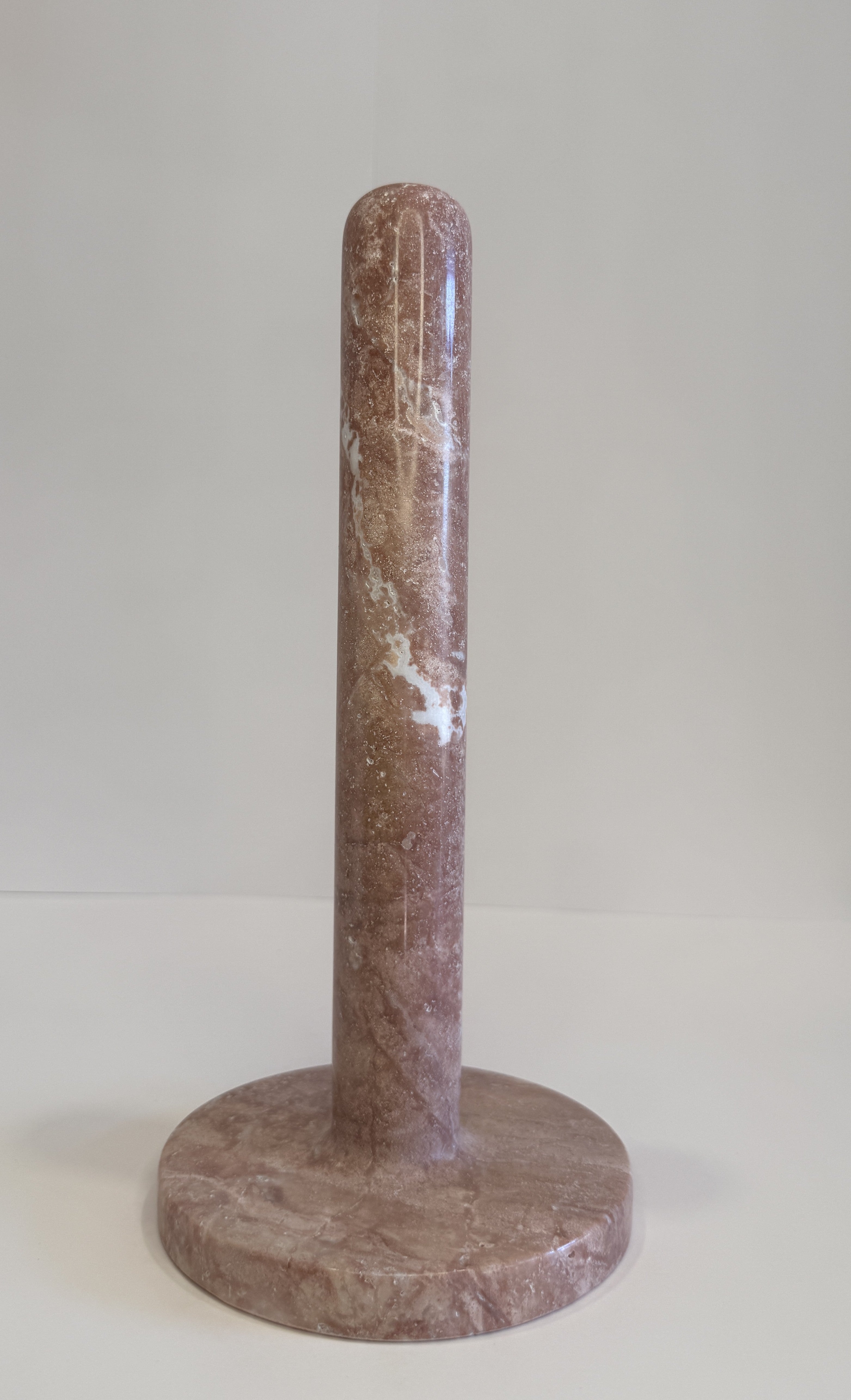 Handmade Marble Freestanding Paper Towel Holder — detail view 2