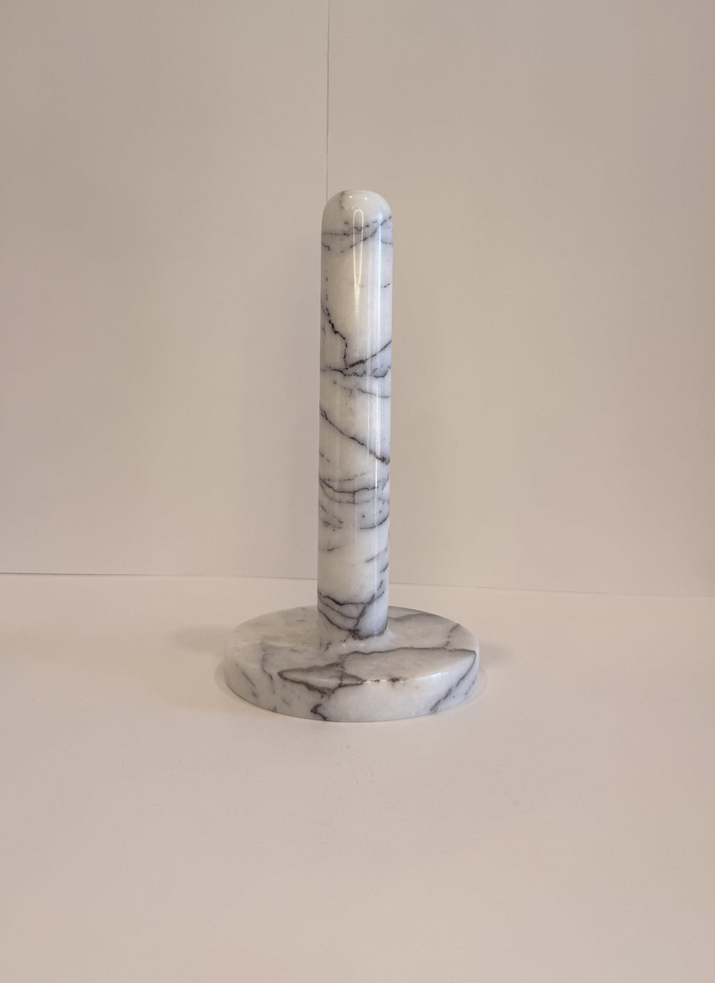 Handmade Marble Freestanding Paper Towel Holder — detail view 9