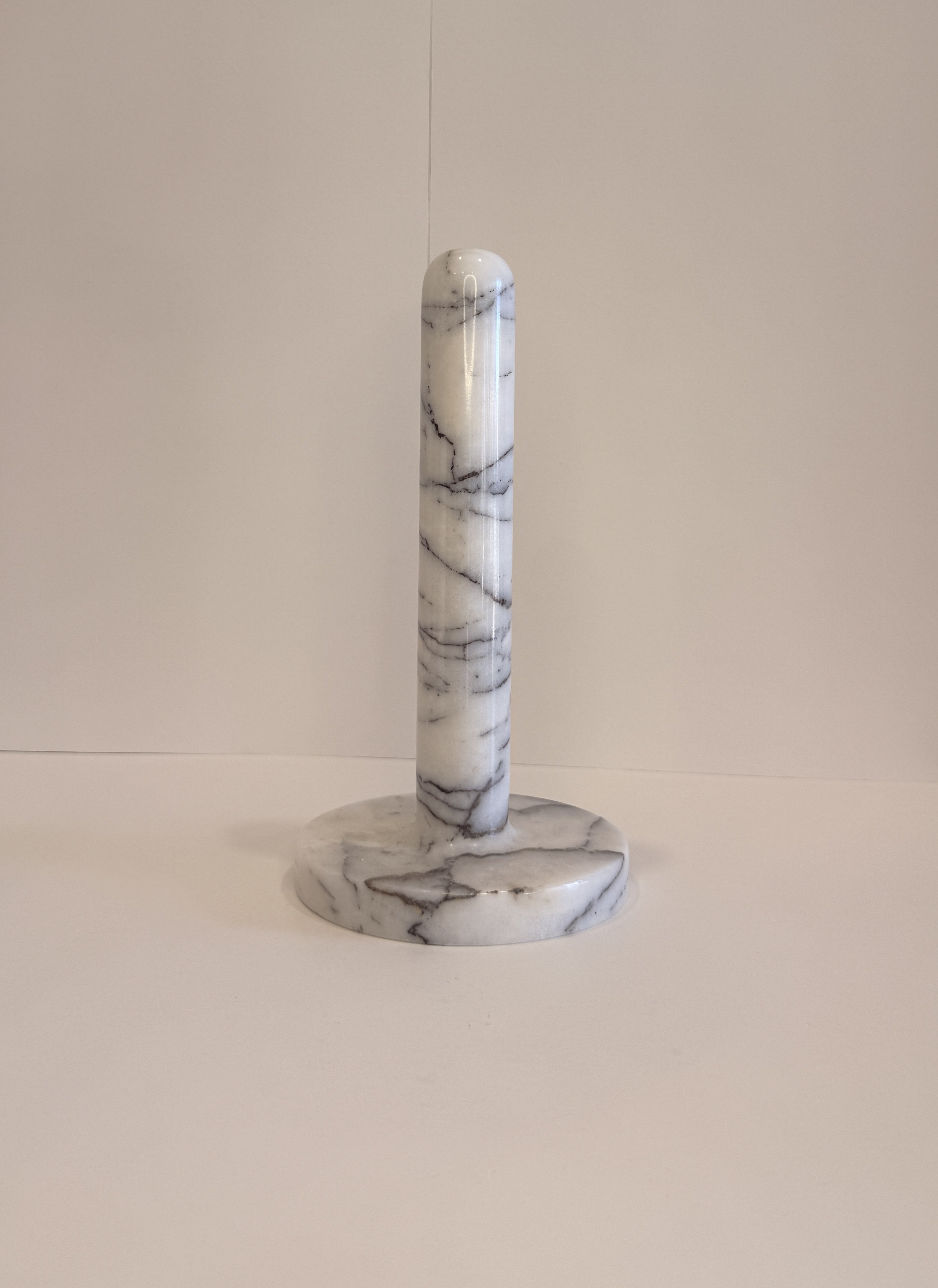 Handmade Marble Freestanding Paper Towel Holder — detail view 9
