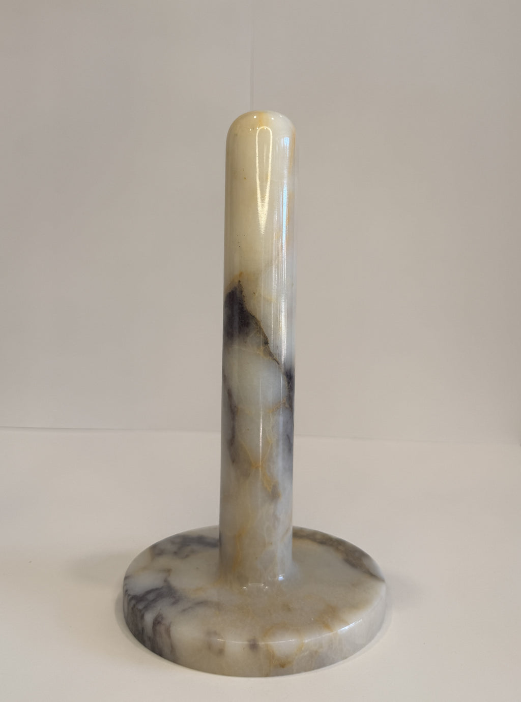 Handmade Marble Freestanding Paper Towel Holder — detail view 10