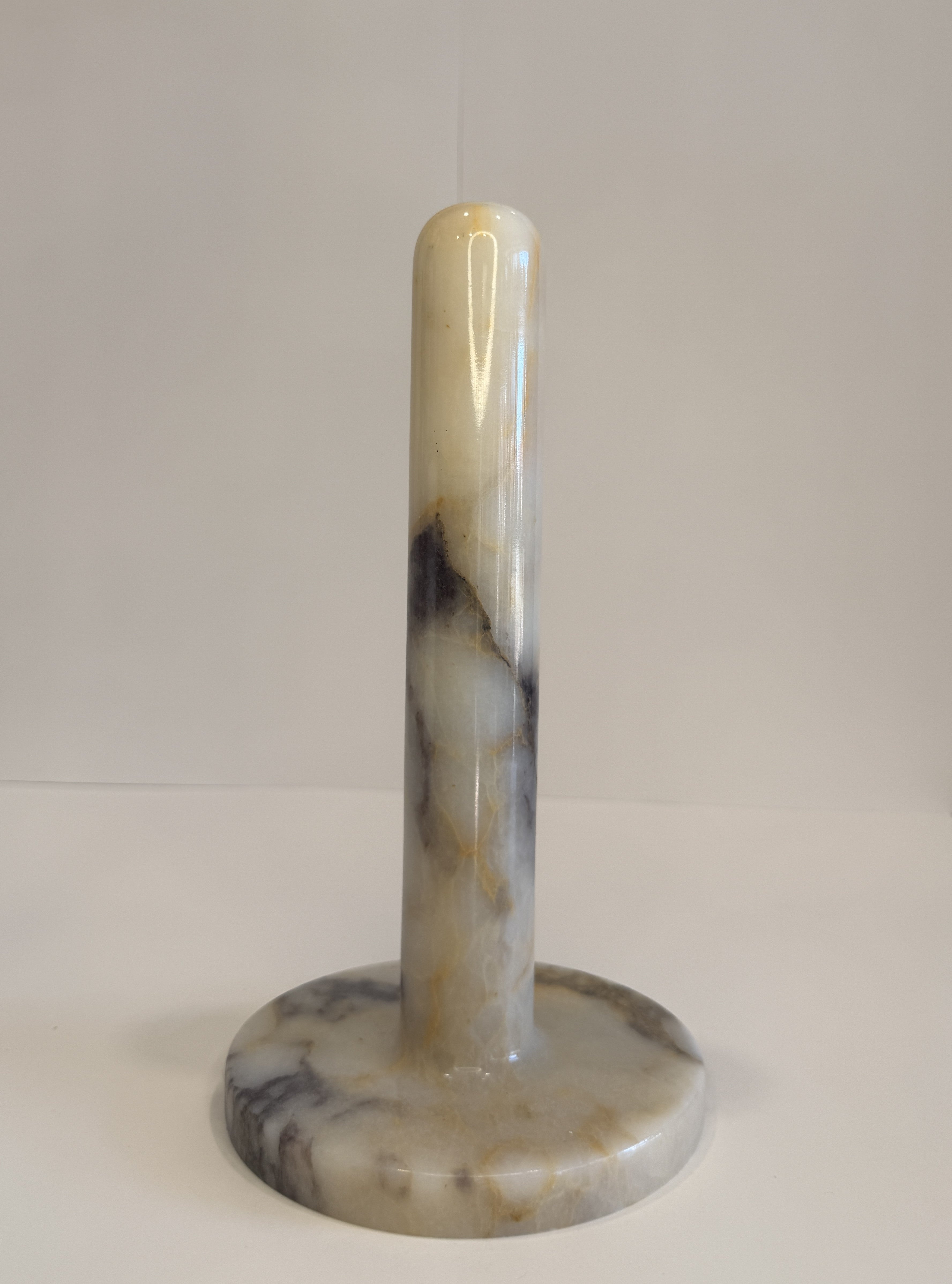 Handmade Marble Freestanding Paper Towel Holder — detail view 10