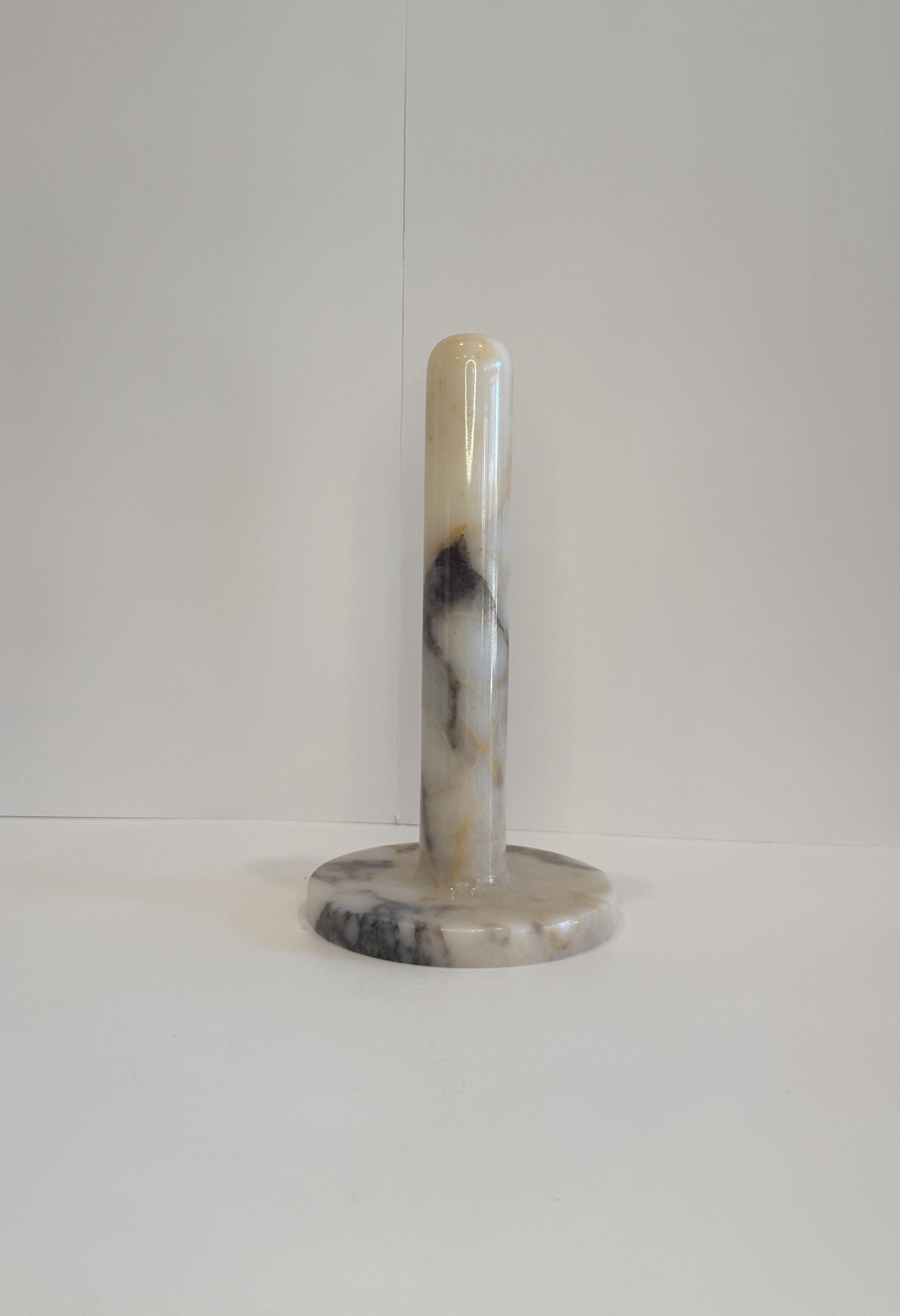Handmade Marble Freestanding Paper Towel Holder — detail view 11