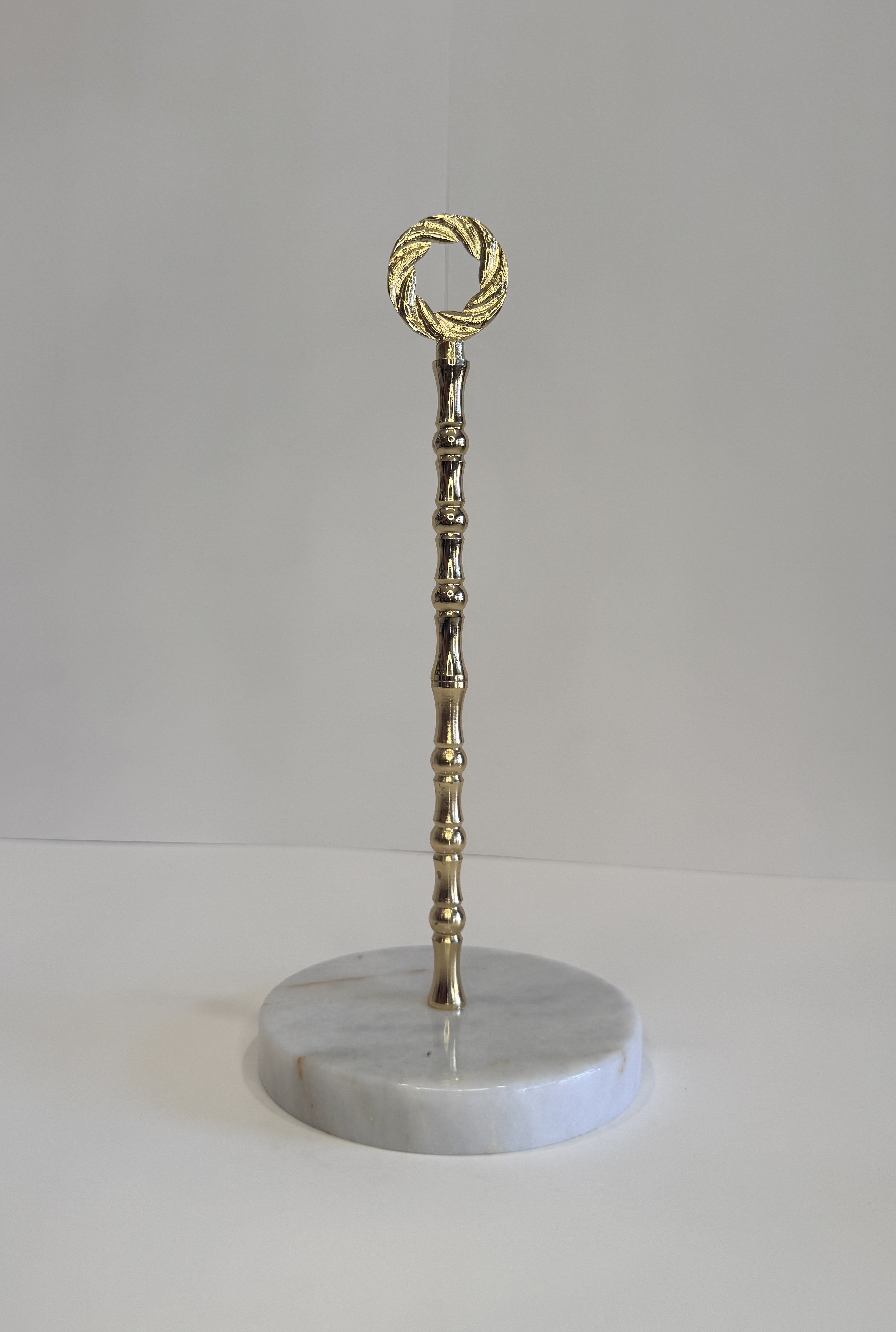 White Marble Freestanding Paper Towel Holder — detail view 2