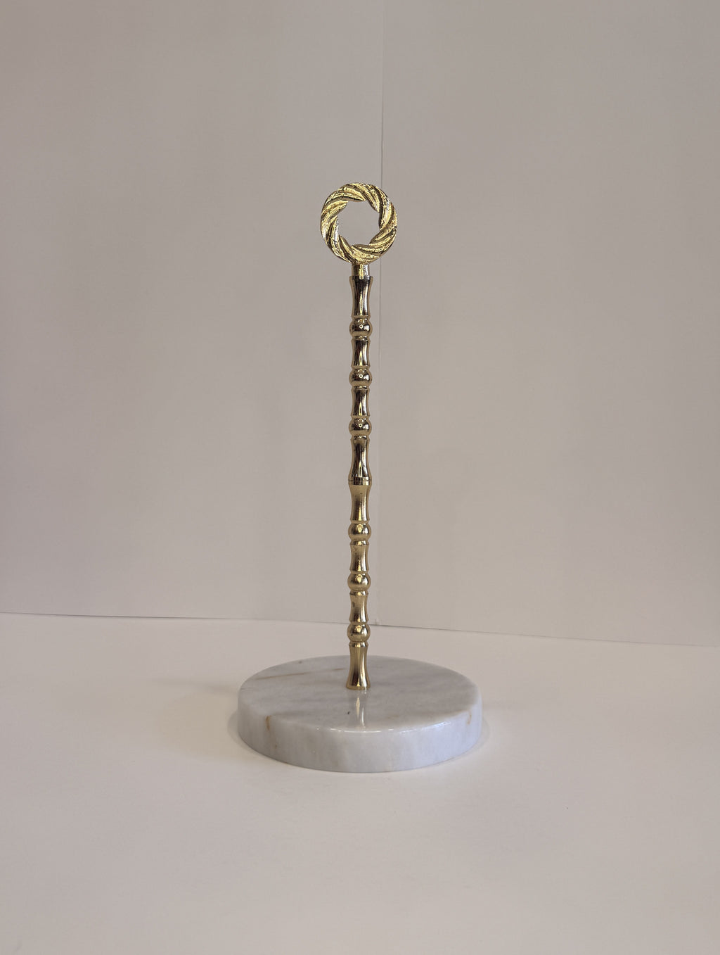 White Marble Freestanding Paper Towel Holder — detail view 3