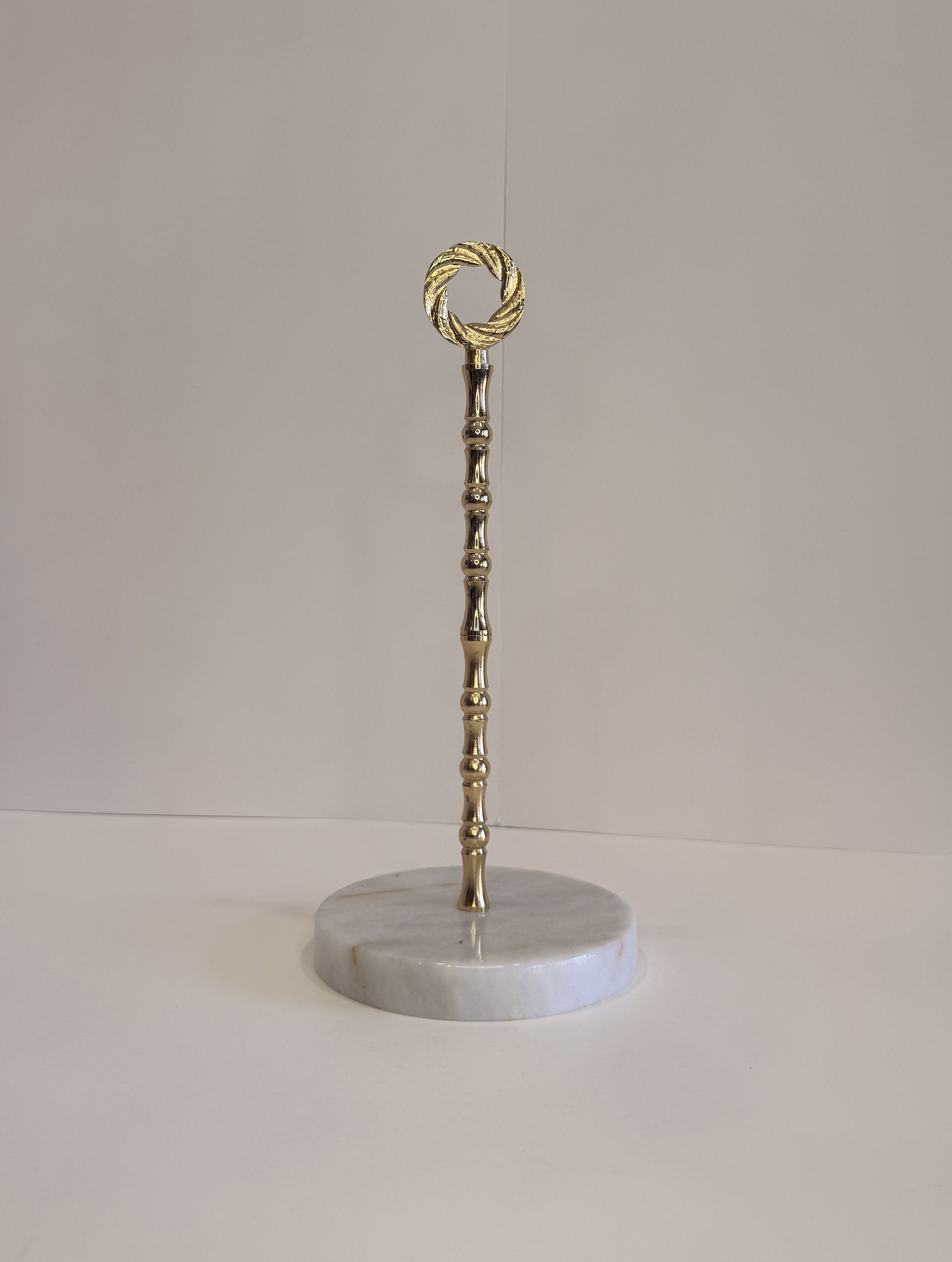 White Marble Freestanding Paper Towel Holder — detail view 3