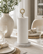 White Marble Freestanding Paper Towel Holder — detail view 5