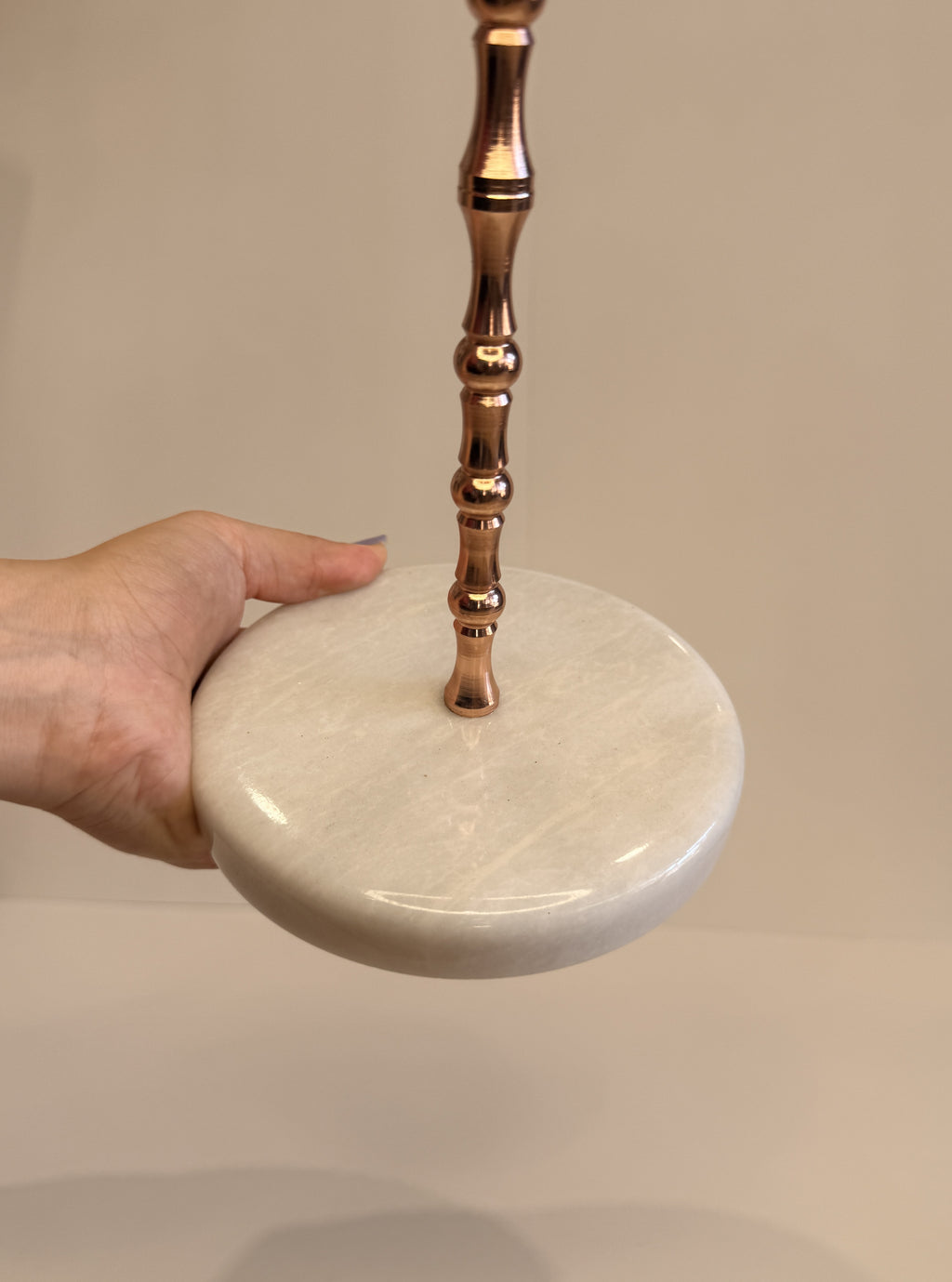 White Marble Kitchen Paper Towel Holder — detail view 2