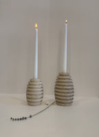 Travertine Petite Tea Light Holder — Set of 2 — detail view 2