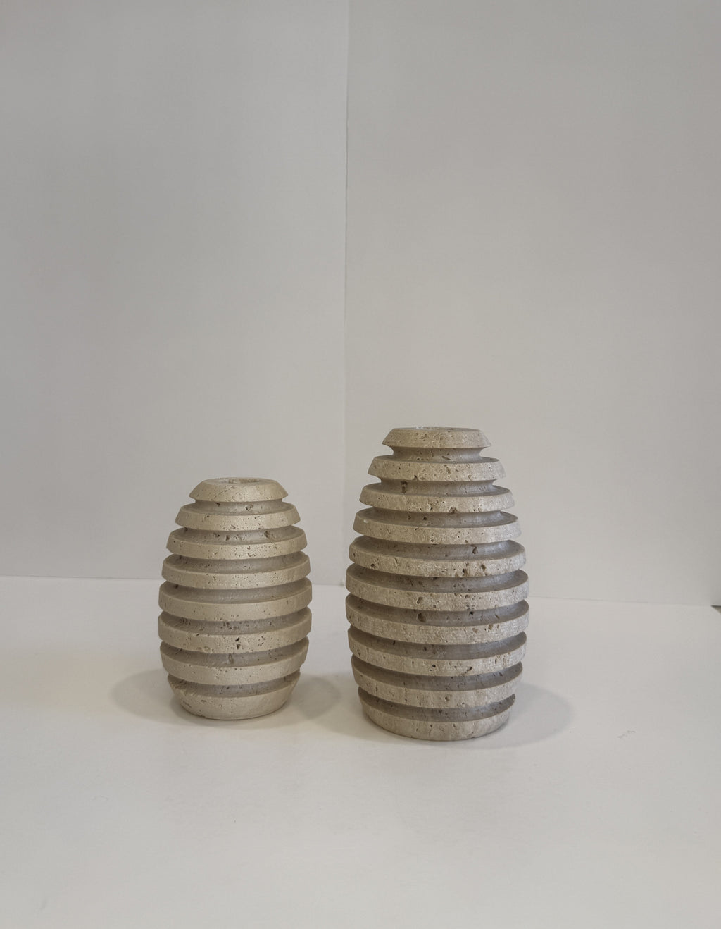 Travertine Petite Tea Light Holder — Set of 2 — detail view 4