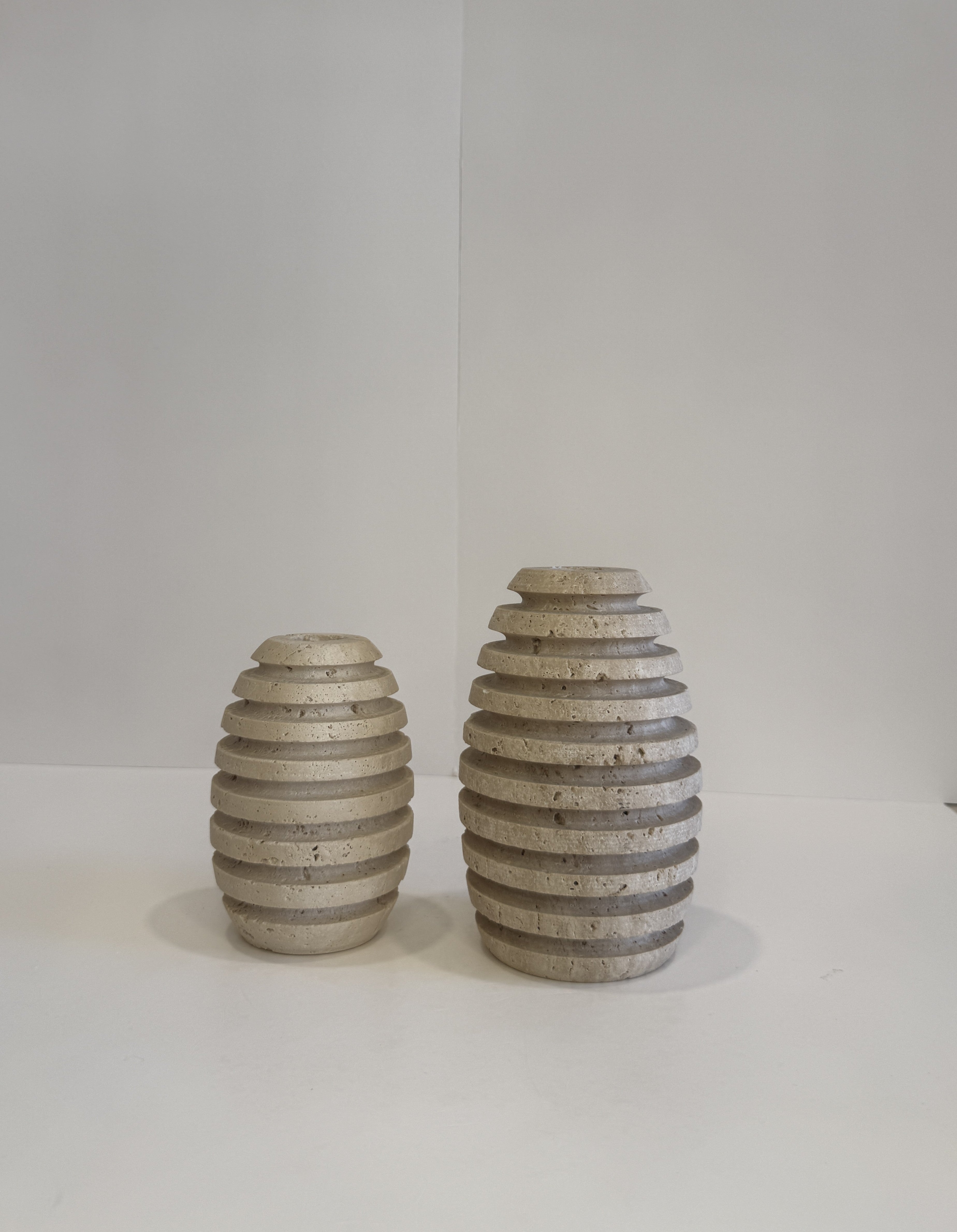 Travertine Petite Tea Light Holder — Set of 2 — detail view 4