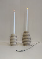 Travertine Petite Tea Light Holder — Set of 2 — detail view 5